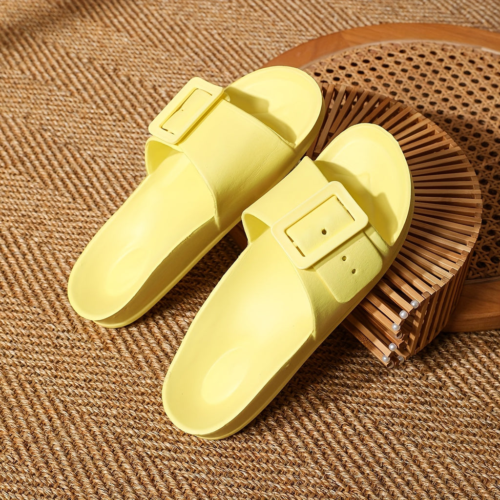 Sandales à glissière EVA jaune vif pour femmes