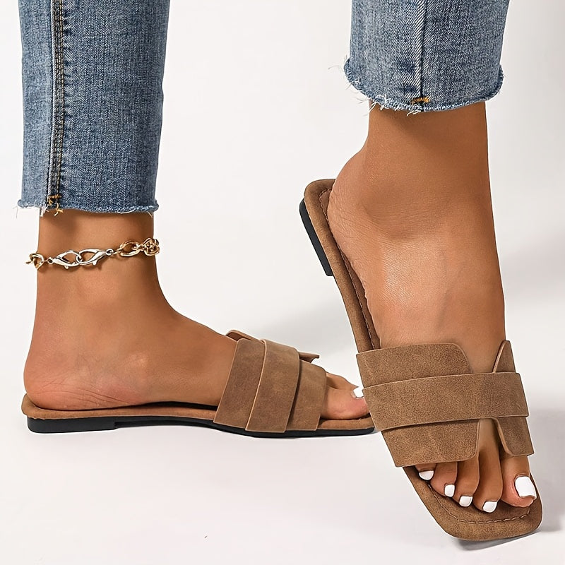 Sandales plates pour femmes élégantes et tendance