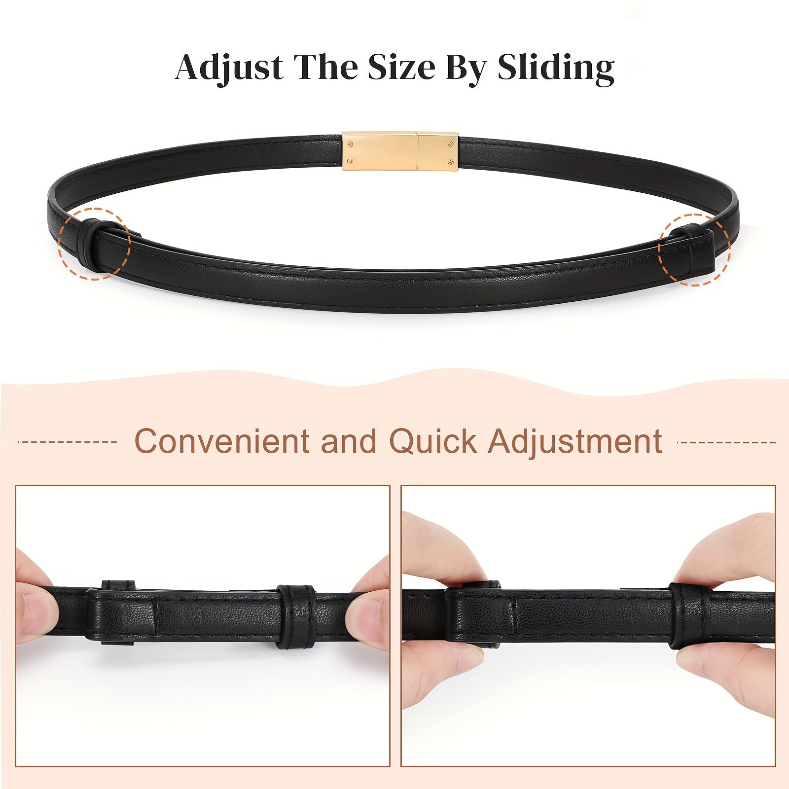 Ceinture en cuir véritable pour femmes large avec boucle dorée