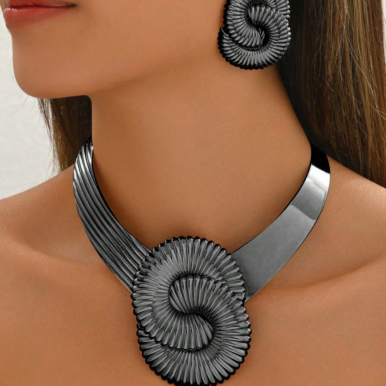 Ensemble de bijoux pour femmes de style métal