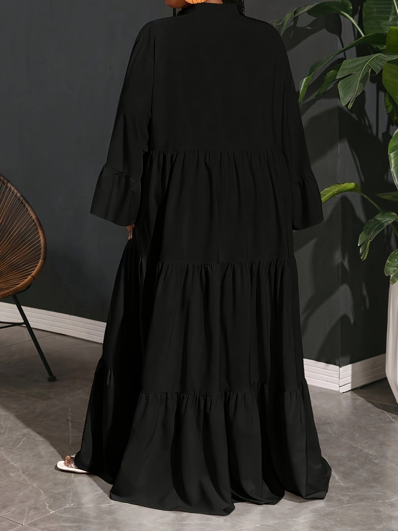 Robe tunique midi élégante - 95 % polyester 5 % élasthan