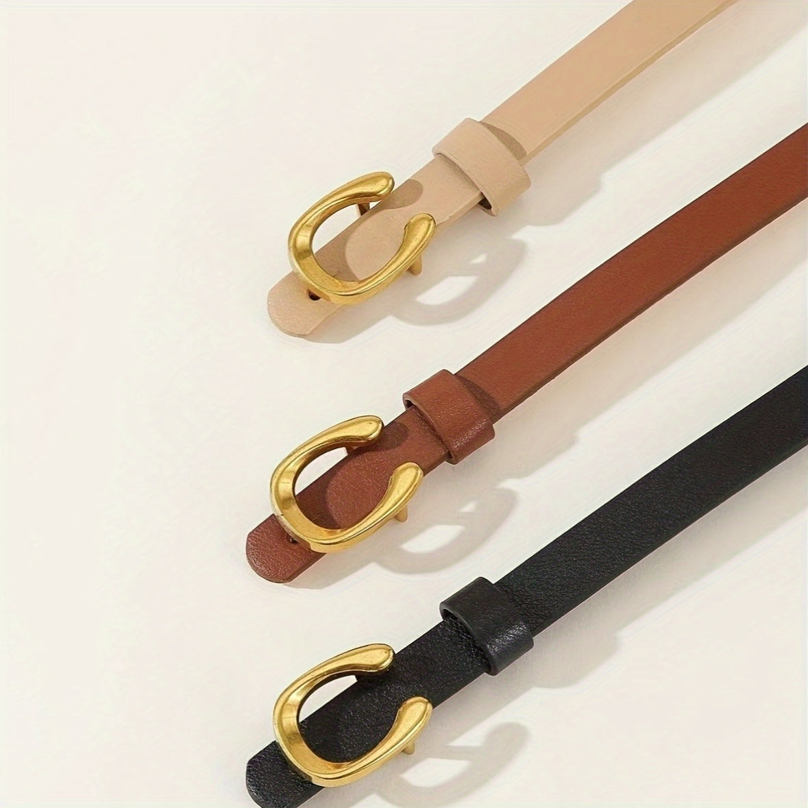 Ensemble de ceinture pour femmes de 3 pièces avec boucles en alliage