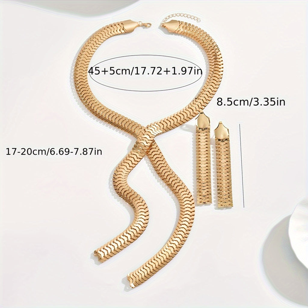 3pcs Collier en forme de Y en forme de croix de serpent