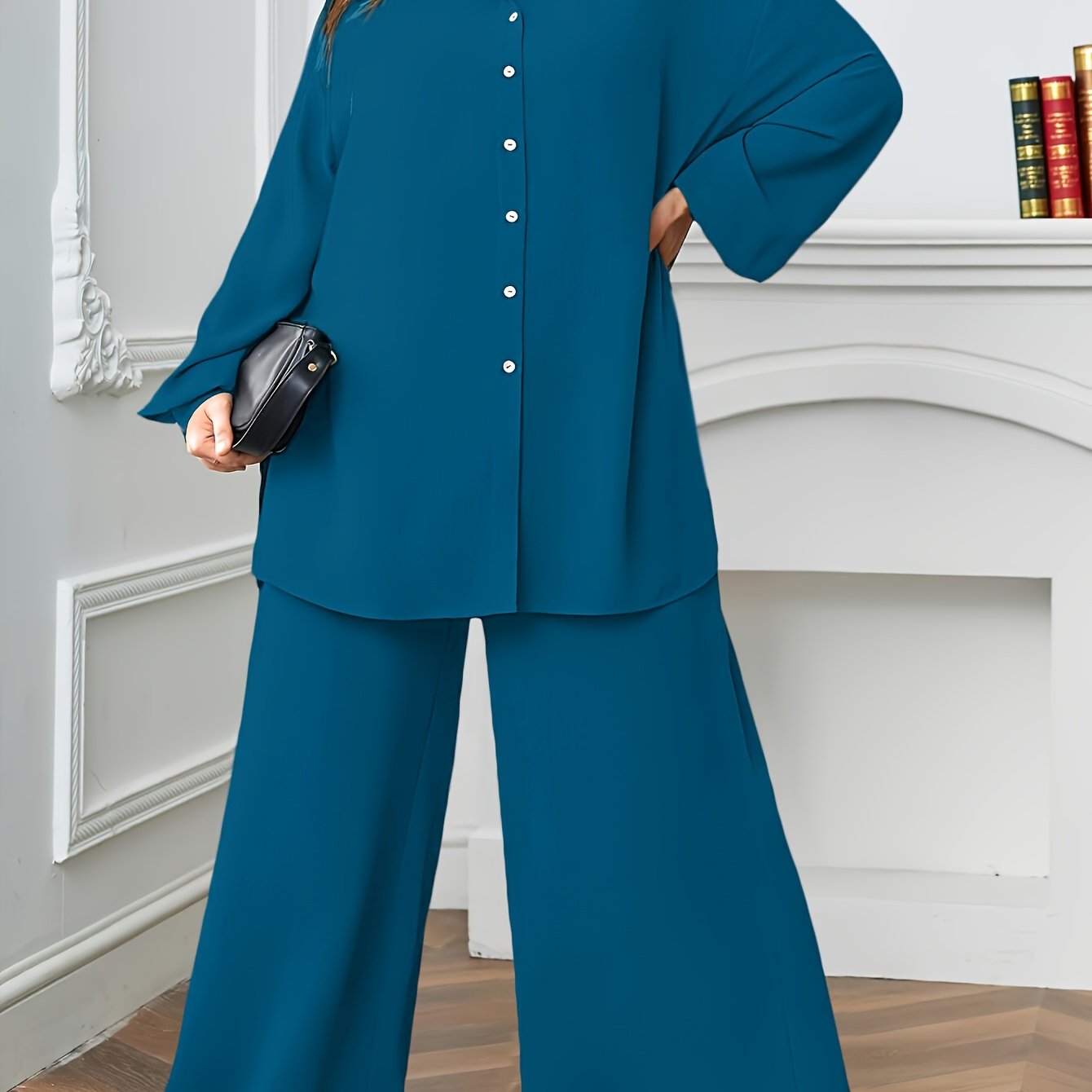 Ensemble deux pièces élégant pour femmes grande taille