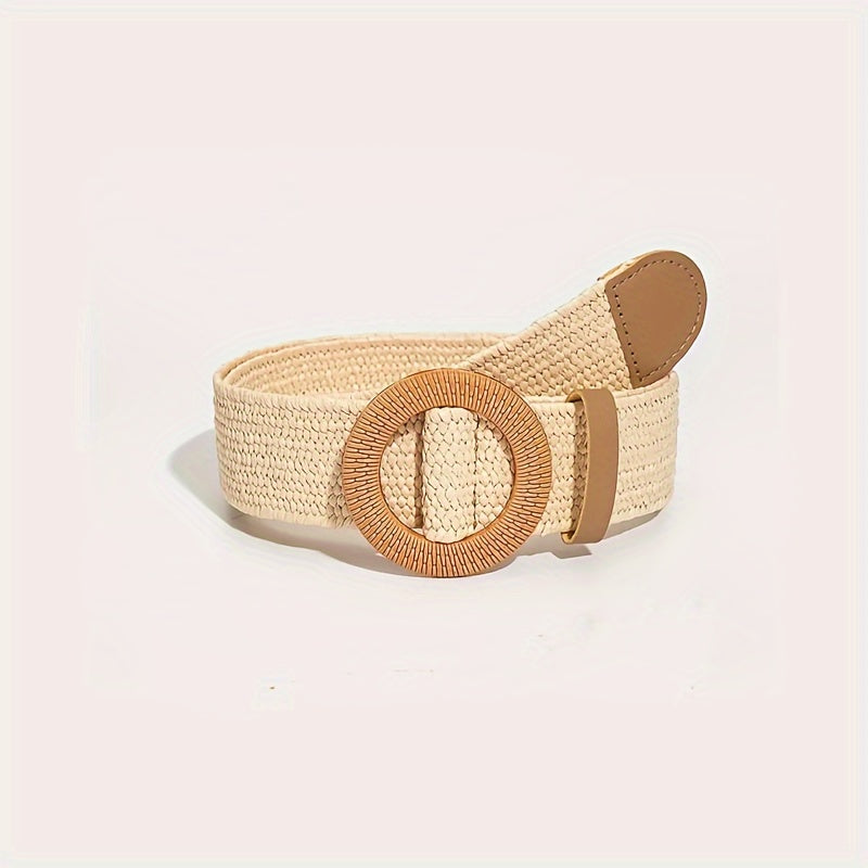 Ceinture tissée élastique décontractée de style bohème pour femmes