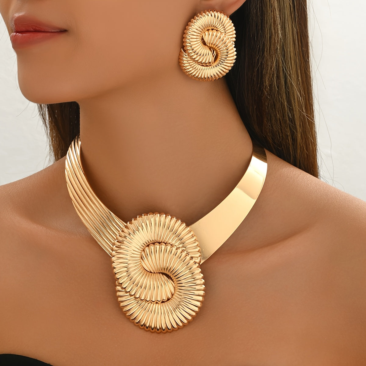 Ensemble de bijoux pour femmes de style métal