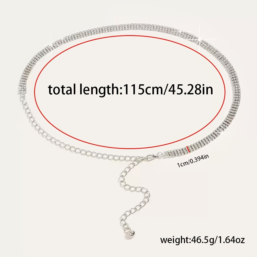 Ensemble De Ceinture Élégante En Strass Pour Femmes