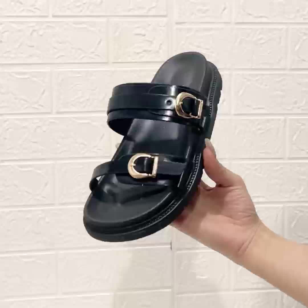 Sandales d’été à semelle épaisse pour femmes, à la mode et polyvalentes, adaptées à l’extérieur