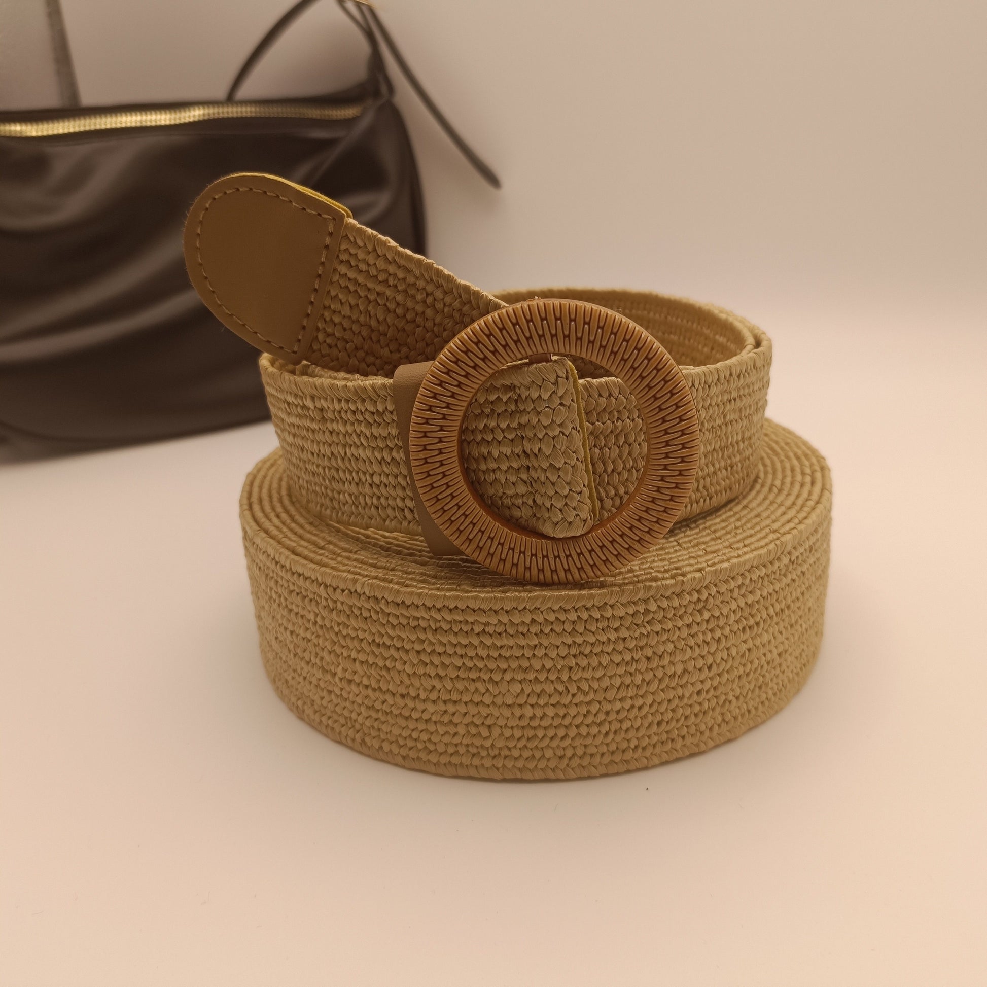 Ceinture tissée élastique décontractée de style bohème pour femmes