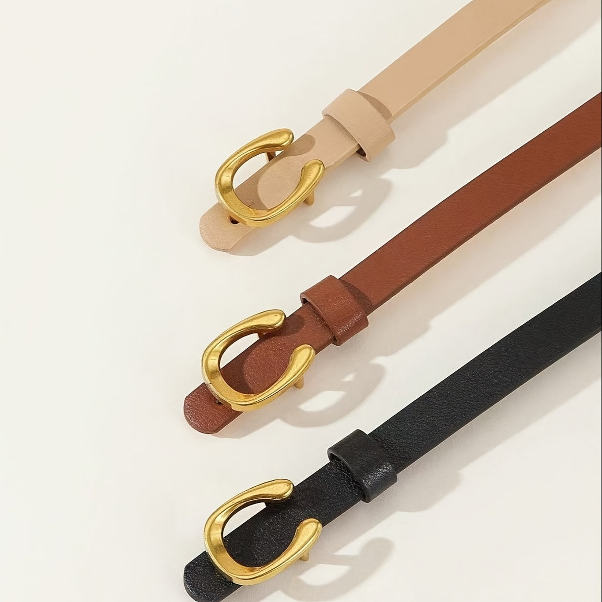 Ensemble de ceinture pour femmes de 3 pièces avec boucles en alliage