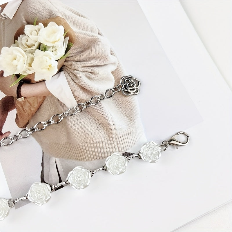 Ceinture florale pour femmes - Chaîne florale élégante avec chaînes