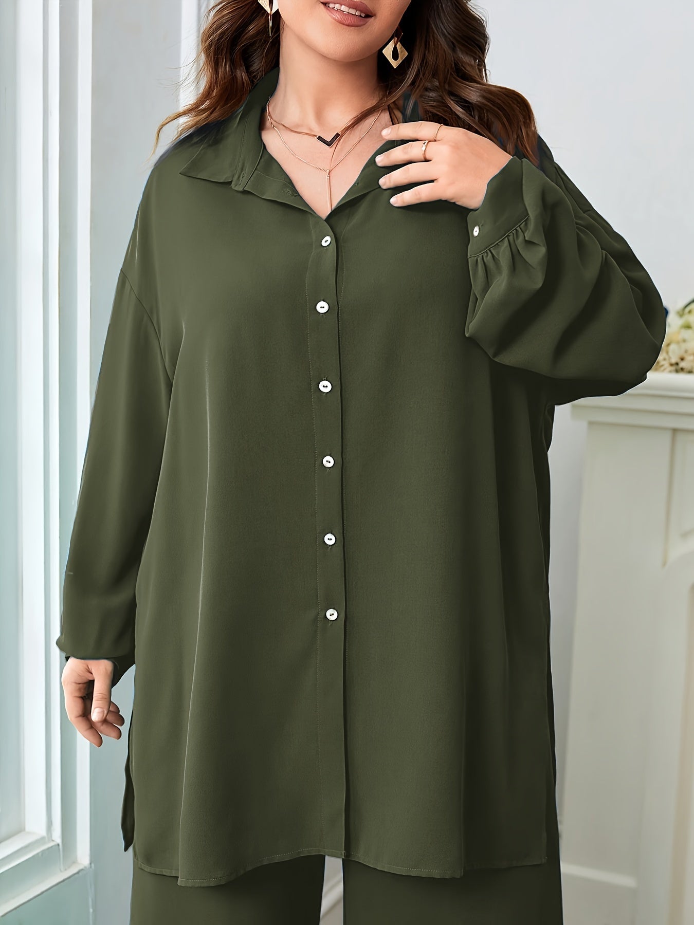 Ensemble deux pièces élégant pour femmes grande taille
