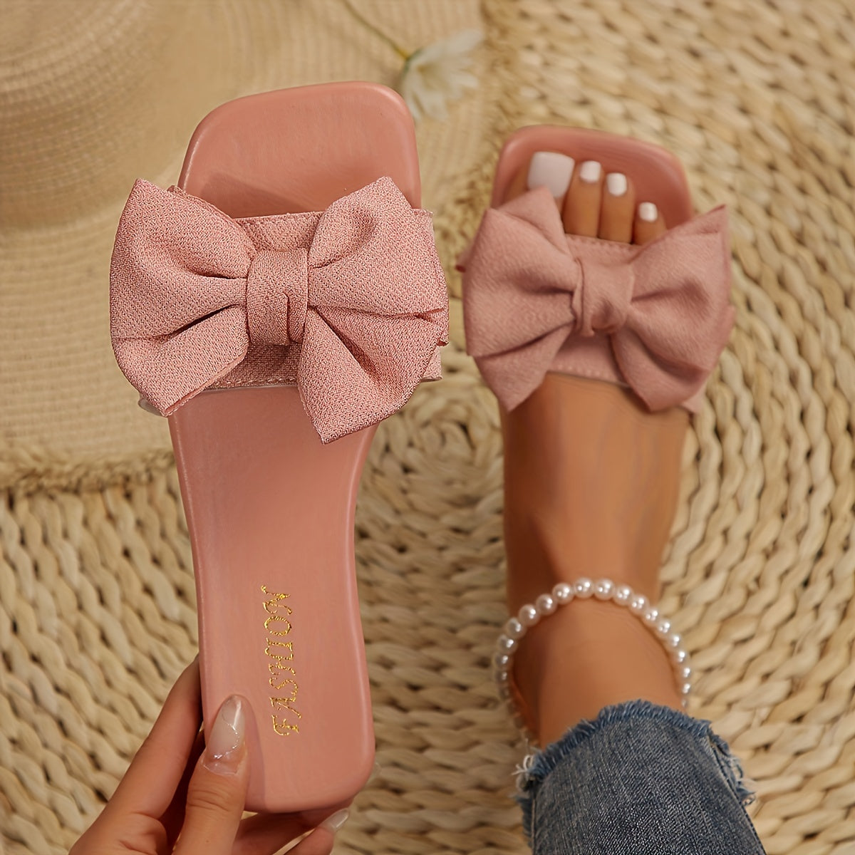 Sandales Sandales à bout ouvert à enfiler grande taille pour femmes