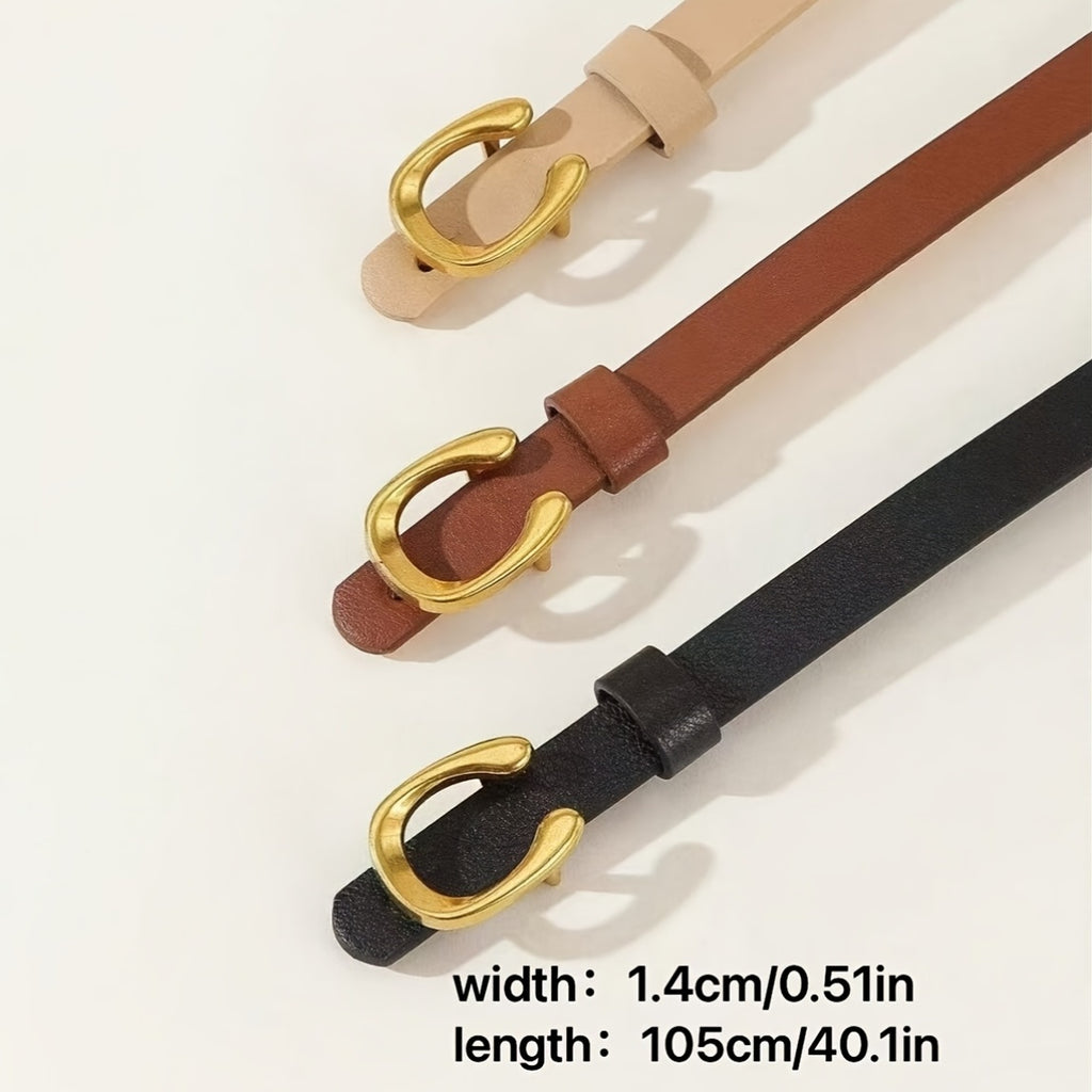 Ensemble de ceinture pour femmes de 3 pièces avec boucles en alliage