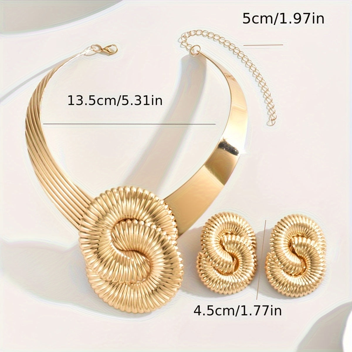 Ensemble de bijoux pour femmes de style métal