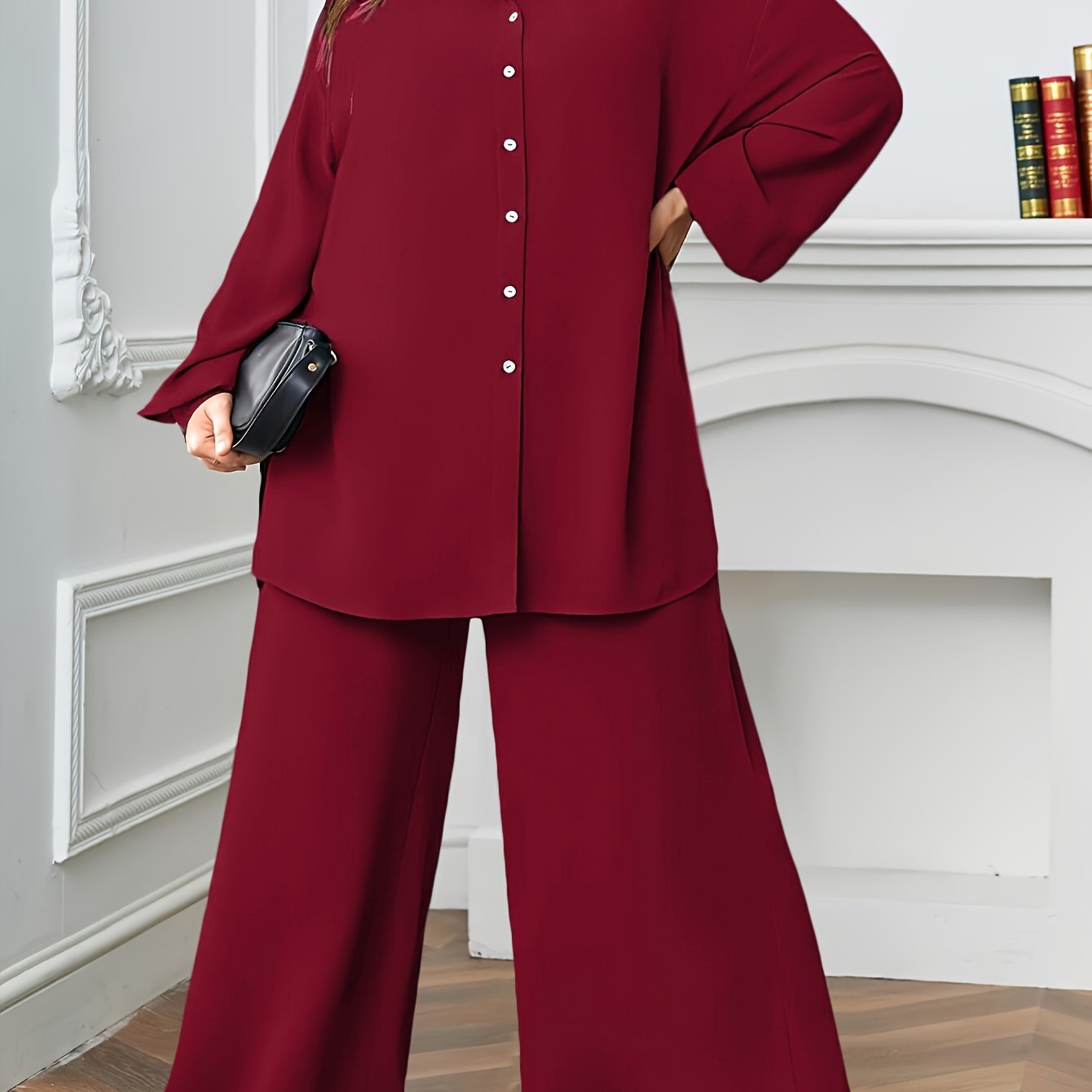 Ensemble deux pièces élégant pour femmes grande taille