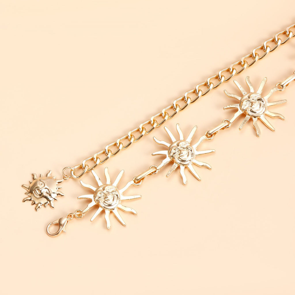 Ceinture de taille de soleil d'été européenne et américaine Robe polyvalente de mode pour femmes