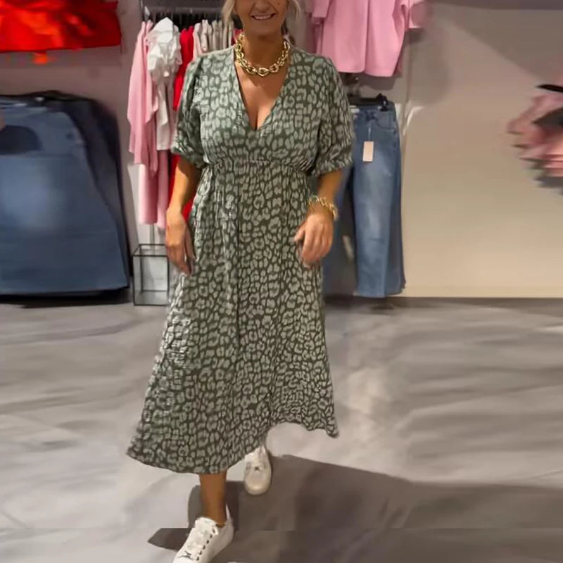 Robes Maxi d'été pour femmes, col en V, imprimé rayé, robe de plage, vacances, ligne a, robe longue de soirée, grande taille