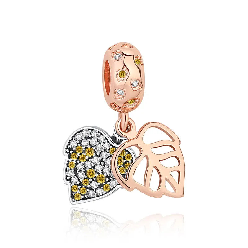 Original 925 en argent Sterling breloque perle arbre généalogique maman pendentif chaîne de sécurité breloques or Rose ajustement marque Bracelets bijoux à bricoler soi-même