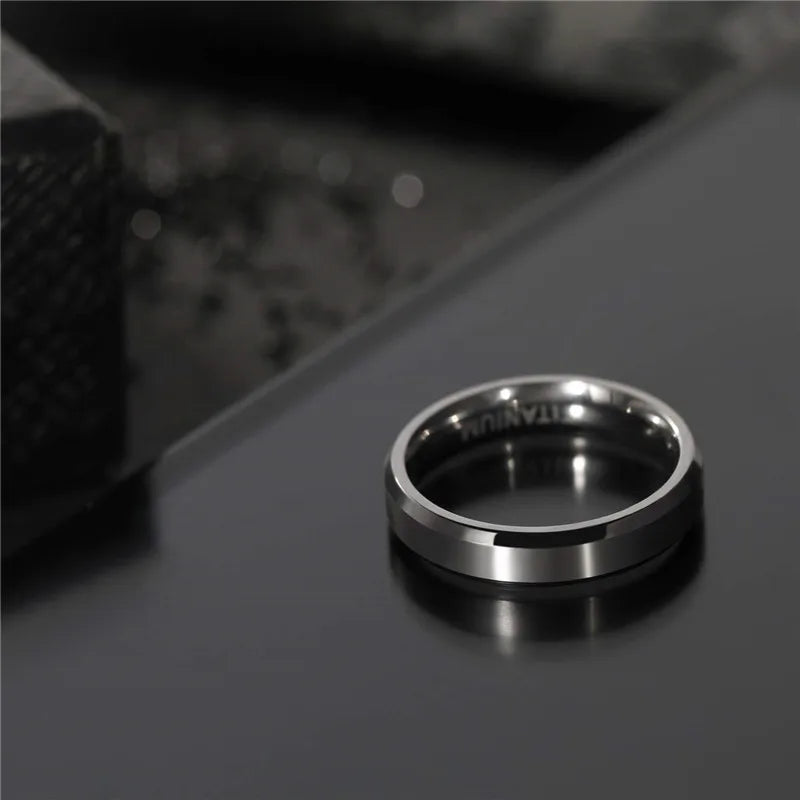 Tigrade 4/6/8/10mm couleur argent hommes bague en titane brossé homme alliance bagues de fiançailles mâle bijoux Couple anel feminino