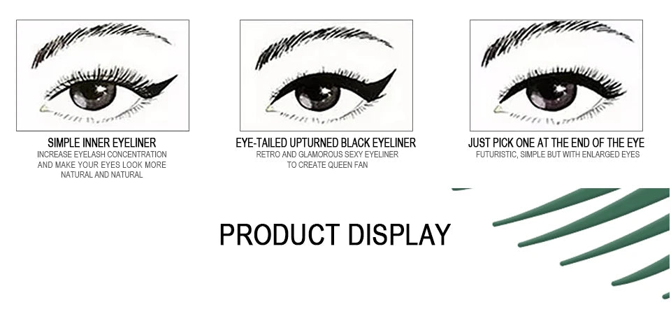 Stylo Eyeliner IMAGIC imperméable, 1 pièce, outil cosmétique de beauté de maquillage noir + 1 taille-crayon