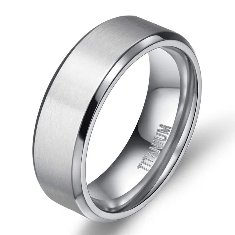 Tigrade 4/6/8/10mm couleur argent hommes bague en titane brossé homme alliance bagues de fiançailles mâle bijoux Couple anel feminino