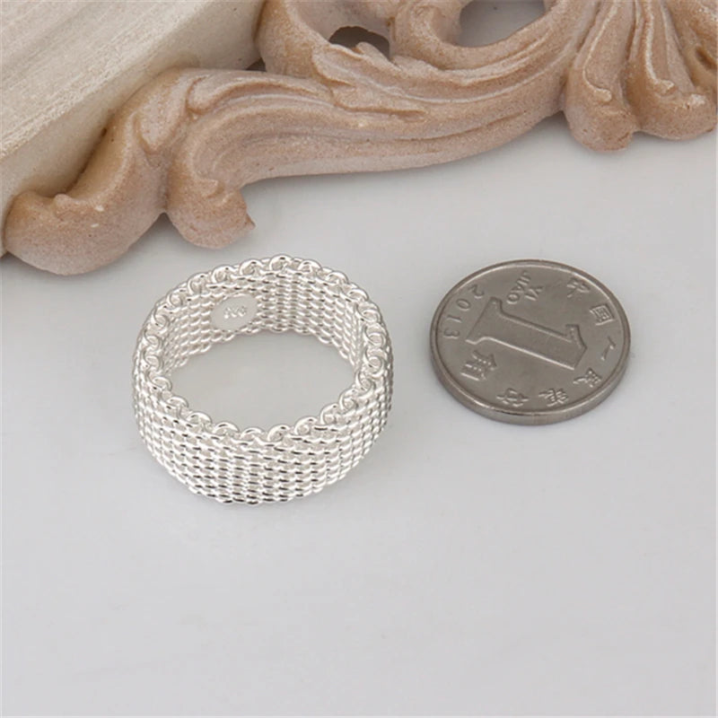 DOTEFFIL 925 bague en argent Sterling entrelacé pour femme mode charme bijoux de fiançailles de mariage