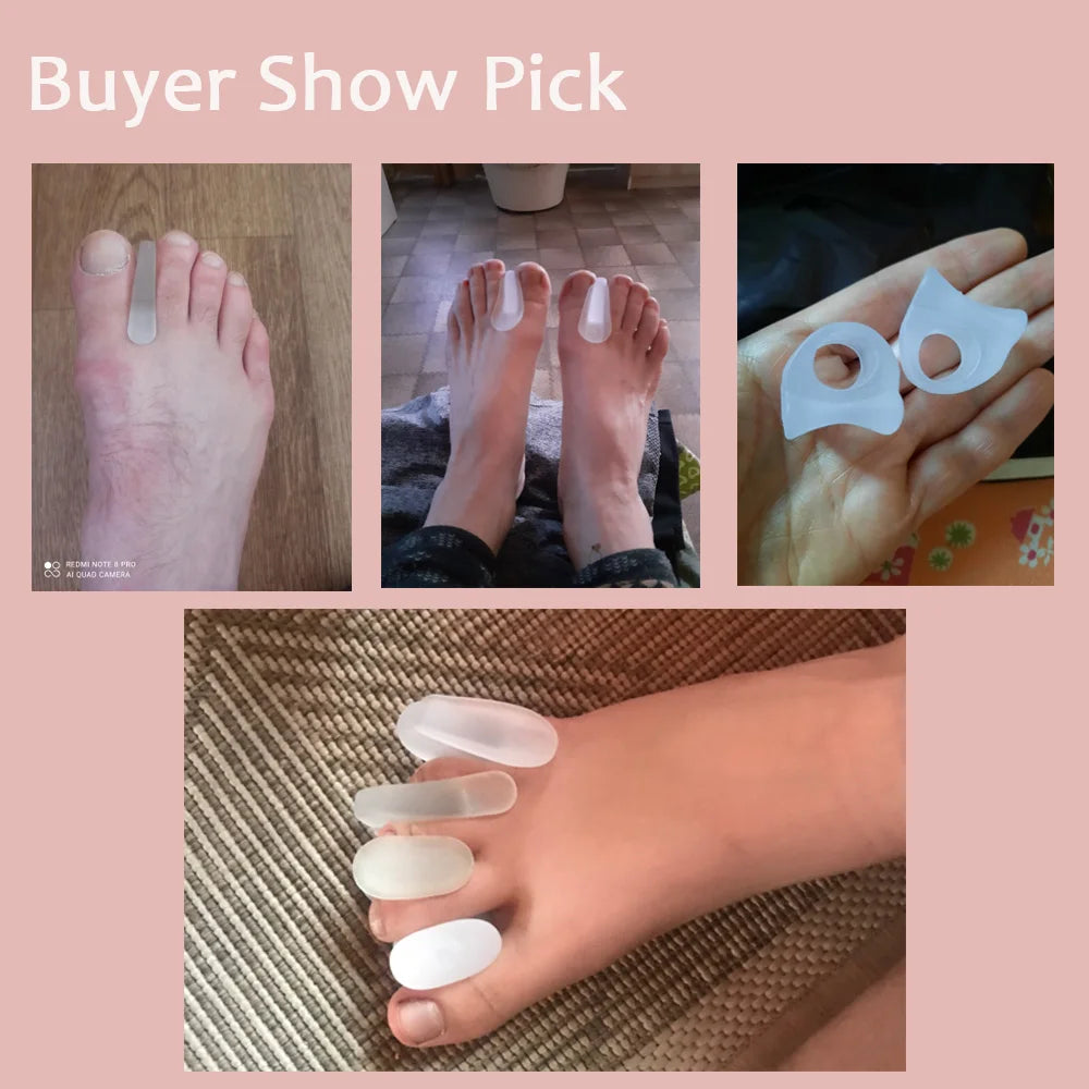 Orthèses de pouce en Silicone, 1 paire, correcteur d'os, séparateur d'orteils, Hallux Valgus, soins des pieds, 2020 S/L