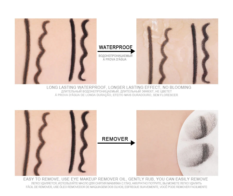 Stylo Eyeliner IMAGIC imperméable, 1 pièce, outil cosmétique de beauté de maquillage noir + 1 taille-crayon
