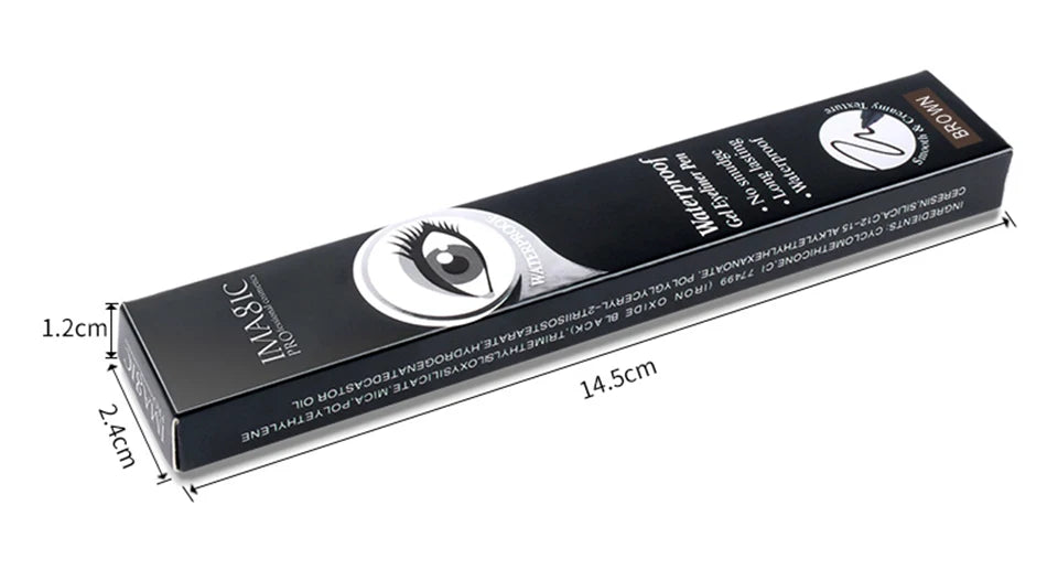 Stylo Eyeliner IMAGIC imperméable, 1 pièce, outil cosmétique de beauté de maquillage noir + 1 taille-crayon
