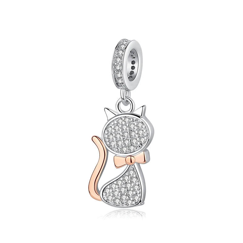 Original 925 en argent Sterling breloque perle arbre généalogique maman pendentif chaîne de sécurité breloques or Rose ajustement marque Bracelets bijoux à bricoler soi-même