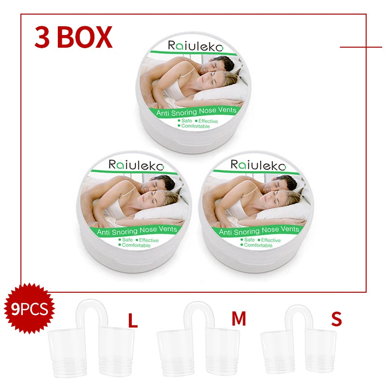 Dilatateur Nasal Anti-ronflement en Silicone souple de qualité médicale, 3 tailles différentes, Ventilation facile à respirer, aide au sommeil, pince-nez