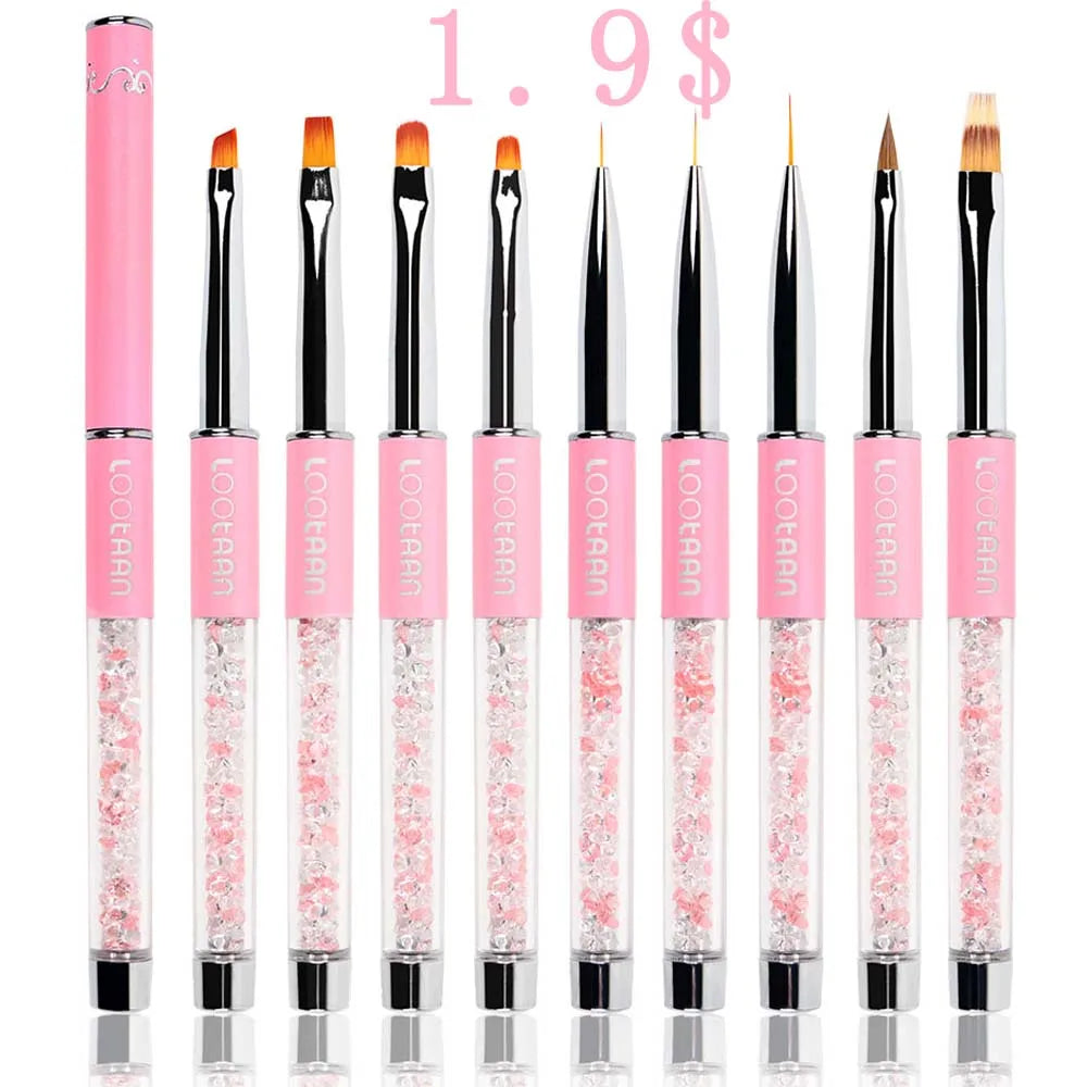 BQAN professionnel 5mm/7mm/9mm brosse à ongles dessin à la main conseils dessin ligne peinture stylo outils manucure Nail Art brosse décoration