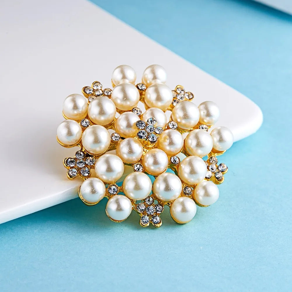 Broche à fleurs en cristal pour femmes, bleu profond, plante, Badge élégant, bijoux à la mode, broche pour fête de mariage, cadeaux de fête