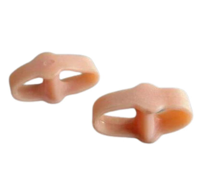 Séparateur d'orteils en Silicone à deux trous, 2 pièces = 1 paire, Gel de protection des doigts, oignon orthopédique, Hallux Valgus, lisseur, pédicure