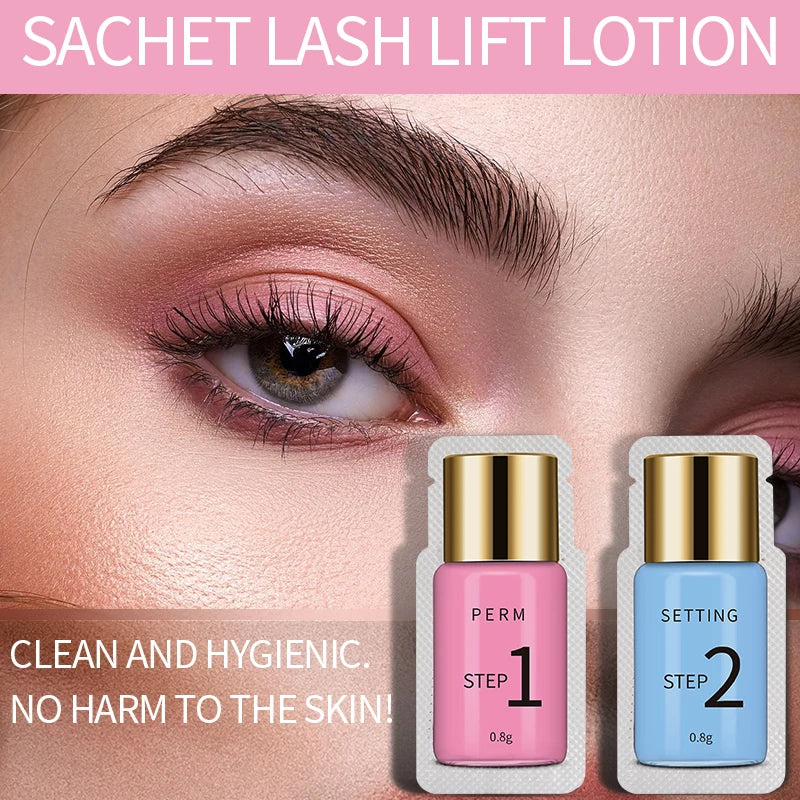 Lotion de levage de cils en Sachet de 0.8g, 10 paires/lot, permanente et réglage, 8 à 12 Minutes, outils de maquillage pour les yeux