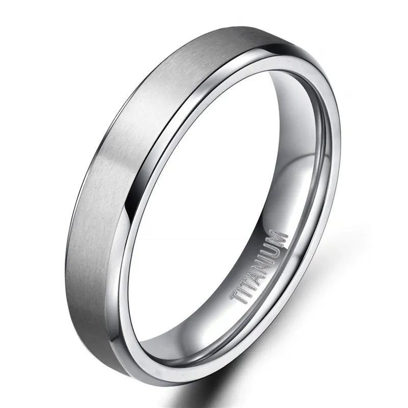 Tigrade 4/6/8/10mm couleur argent hommes bague en titane brossé homme alliance bagues de fiançailles mâle bijoux Couple anel feminino
