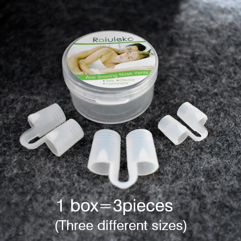 Dilatateur Nasal Anti-ronflement en Silicone souple de qualité médicale, 3 tailles différentes, Ventilation facile à respirer, aide au sommeil, pince-nez