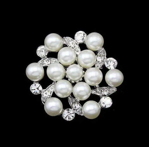 Broche à fleurs en cristal pour femmes, bleu profond, plante, Badge élégant, bijoux à la mode, broche pour fête de mariage, cadeaux de fête