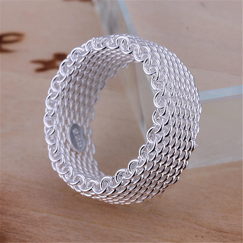 DOTEFFIL 925 bague en argent Sterling entrelacé pour femme mode charme bijoux de fiançailles de mariage
