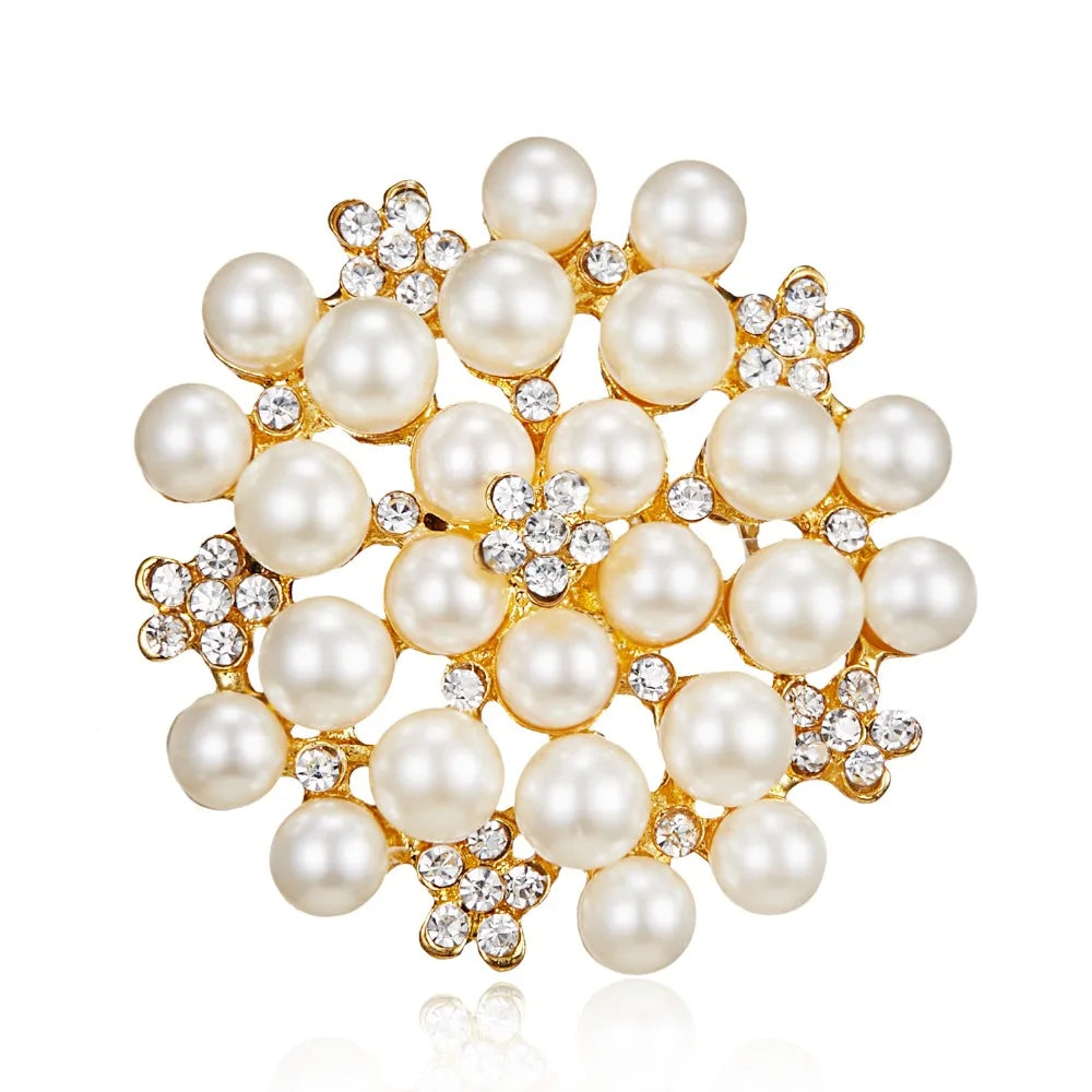 Broche à fleurs en cristal pour femmes, bleu profond, plante, Badge élégant, bijoux à la mode, broche pour fête de mariage, cadeaux de fête