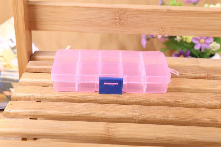 Boîtes de rangement en plastique 6/815, 1 pièce, fentes, emballage réglable, mallette à outils transparente, boîte de rangement artisanale, accessoires de bijoux