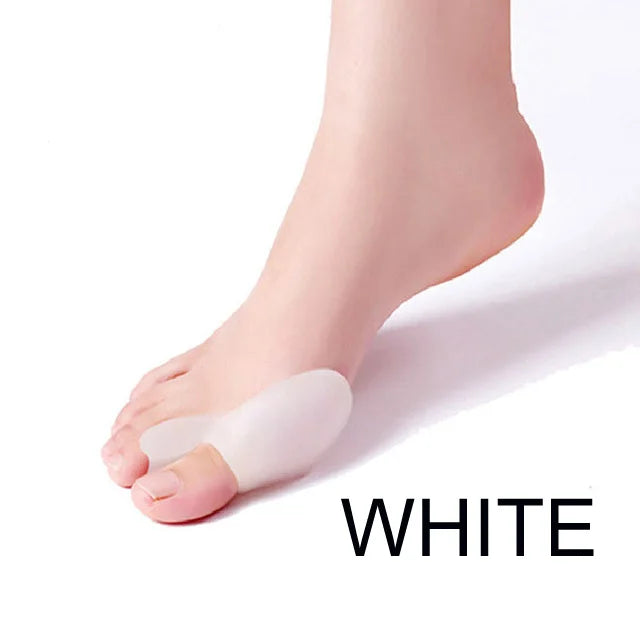 Séparateur d'orteils en Silicone à deux trous, 2 pièces = 1 paire, Gel de protection des doigts, oignon orthopédique, Hallux Valgus, lisseur, pédicure