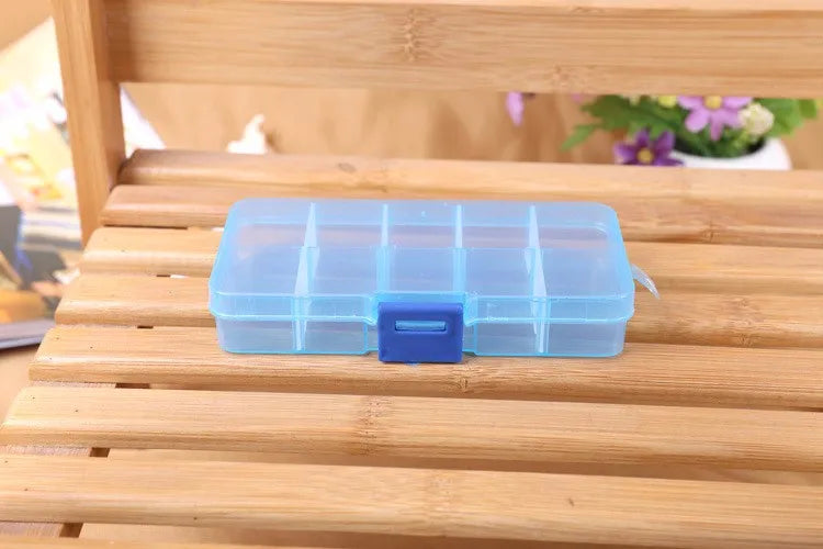Boîtes de rangement en plastique 6/815, 1 pièce, fentes, emballage réglable, mallette à outils transparente, boîte de rangement artisanale, accessoires de bijoux