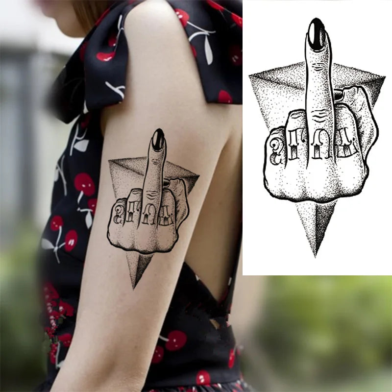 1 pièces boussole flèches chaud noir blanc grande fleur henné tatouage temporaire noir Mehndi Style étanche tatouage autocollant