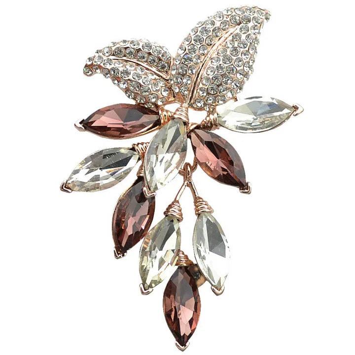 CINDY XIANG – broche grande fleur de cristal, grande broche en forme de raisin, bijoux de mariage, accessoires pour manteau de robe