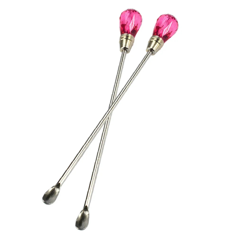 Cuillère professionnelle pour Nail Art, tige d'agitation, outils de mélange de poudre acrylique, manucure et pédicure, outils pour ongles, tête en diamant TR320, 1 pièces # 2