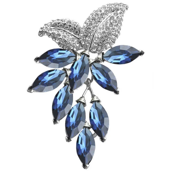 CINDY XIANG – broche grande fleur de cristal, grande broche en forme de raisin, bijoux de mariage, accessoires pour manteau de robe