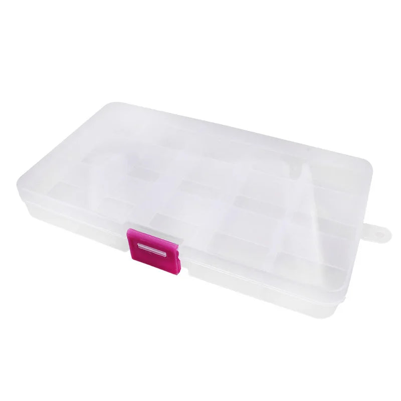 Boîtes de rangement en plastique 6/815, 1 pièce, fentes, emballage réglable, mallette à outils transparente, boîte de rangement artisanale, accessoires de bijoux