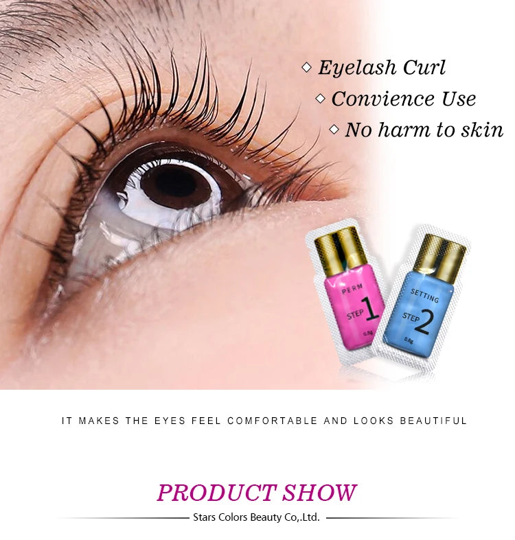 Lotion de levage de cils en Sachet de 0.8g, 10 paires/lot, permanente et réglage, 8 à 12 Minutes, outils de maquillage pour les yeux